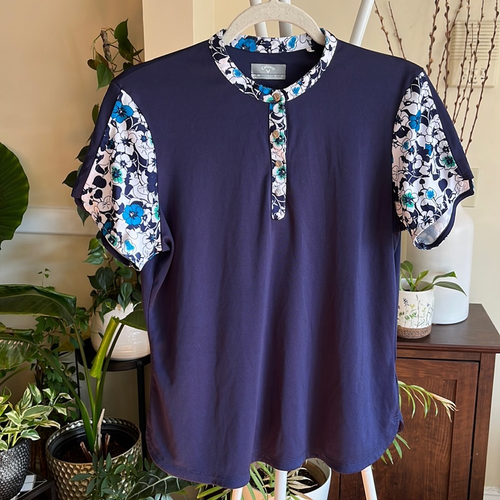 💙Callaway Opti Dri Short Sleeve Golf Top for Women- L